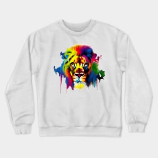 colorful lion Crewneck Sweatshirt